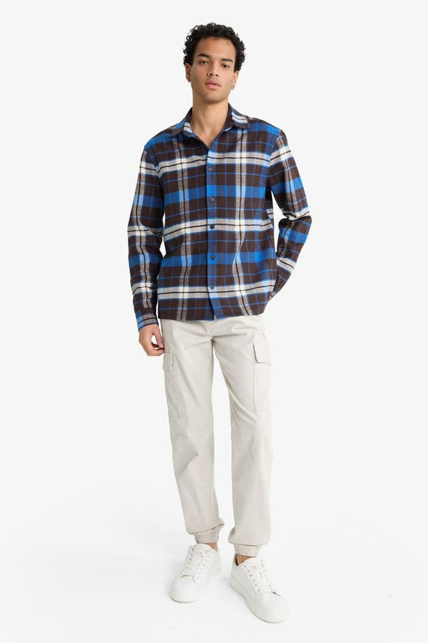 Regular Fit Polo Collar Lumberjack Long Sleeve Shirt