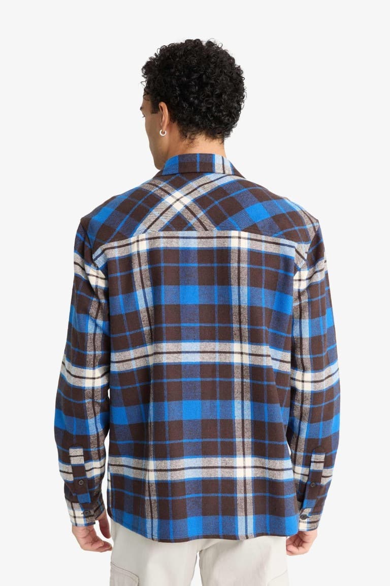Regular Fit Polo Collar Lumberjack Long Sleeve Shirt