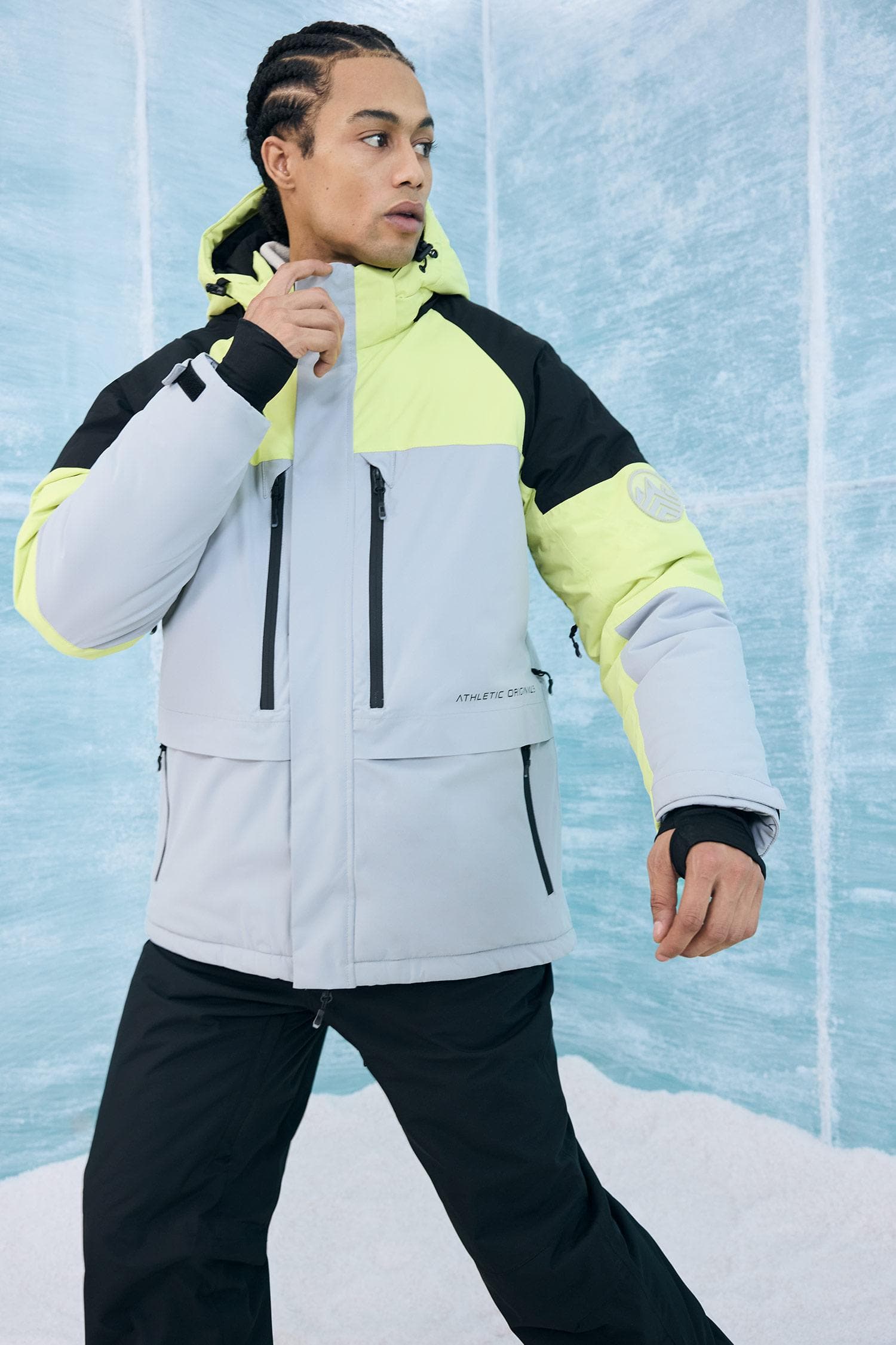 Water Repellent Regular Fit Hooded Zippered Ski Jacket Secondary image