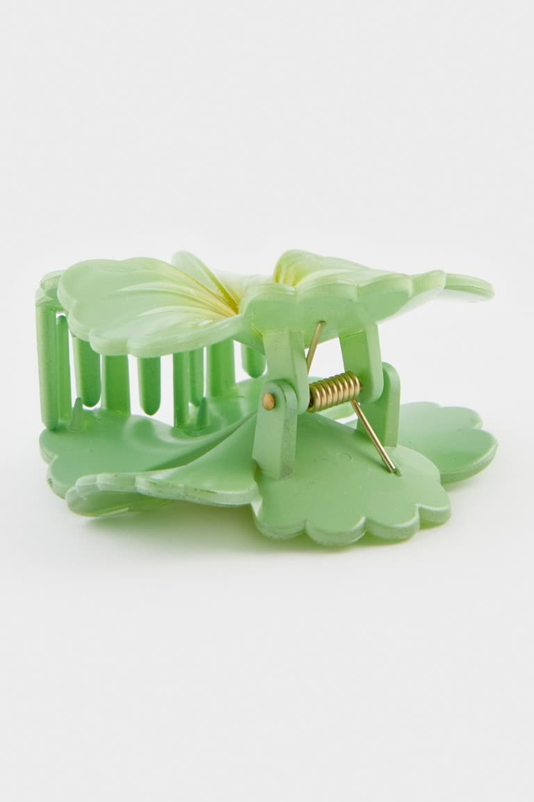 women Orange Lotus Latch Buckle