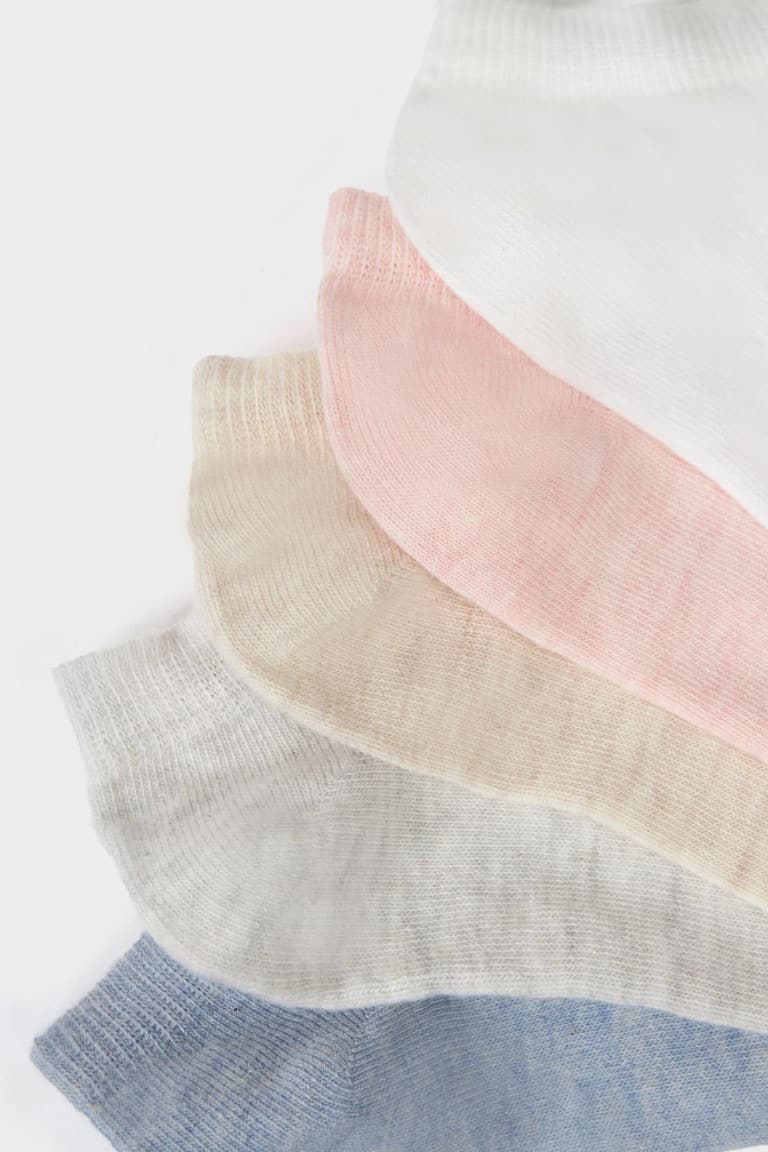 Women 5-Pack Cotton Booties Socks