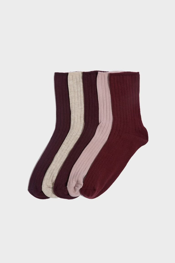 Womens 5-Pack Cotton Long Socks