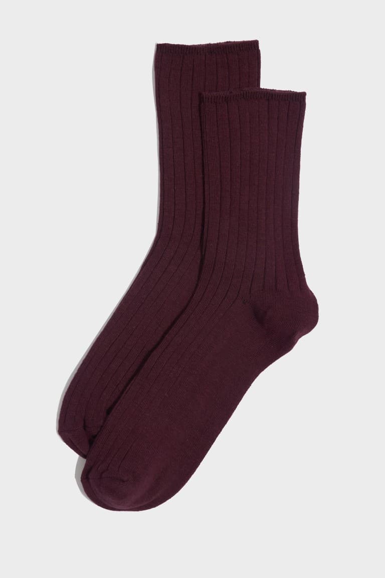 Womens 5-Pack Cotton Long Socks