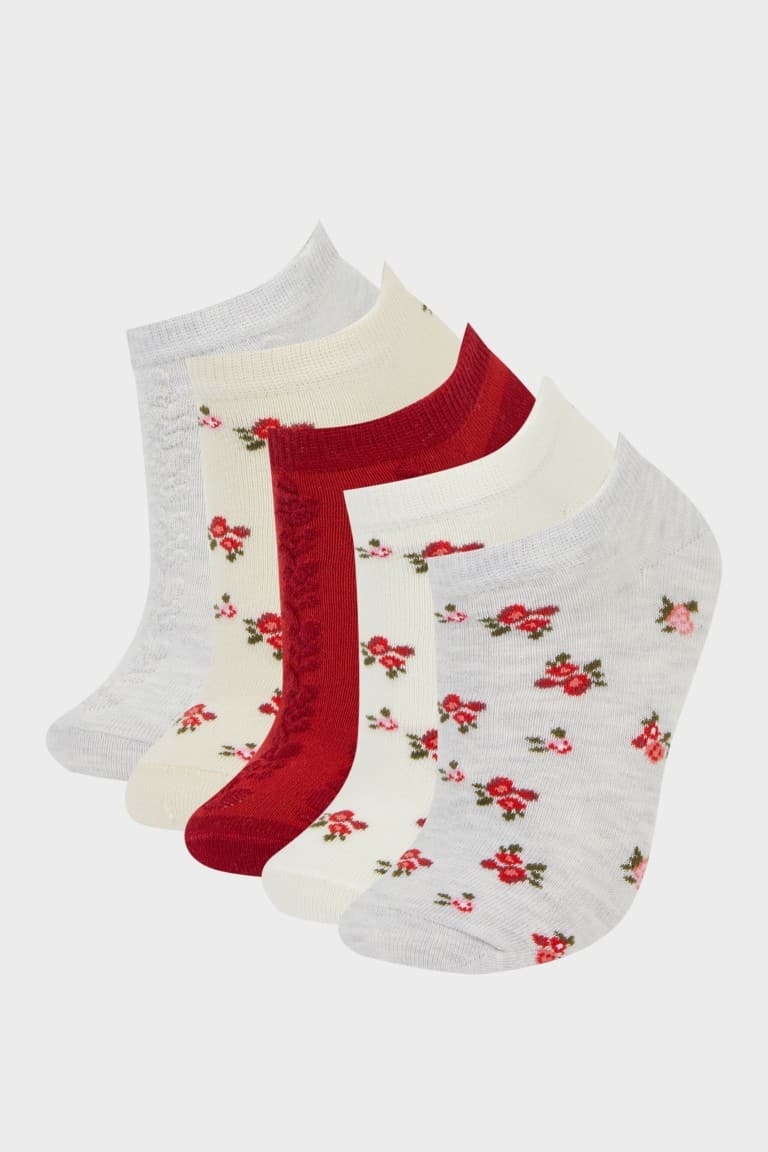 Women 5-Pack Cotton Booties Socks