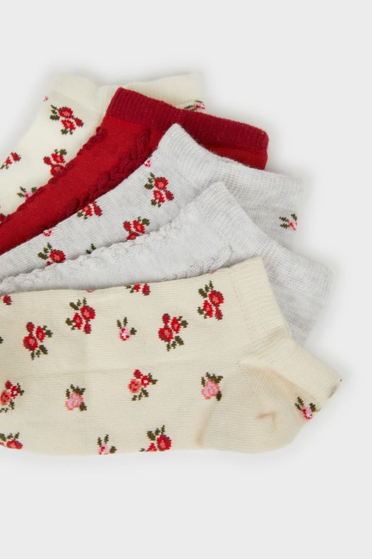 Women 5-Pack Cotton Booties Socks