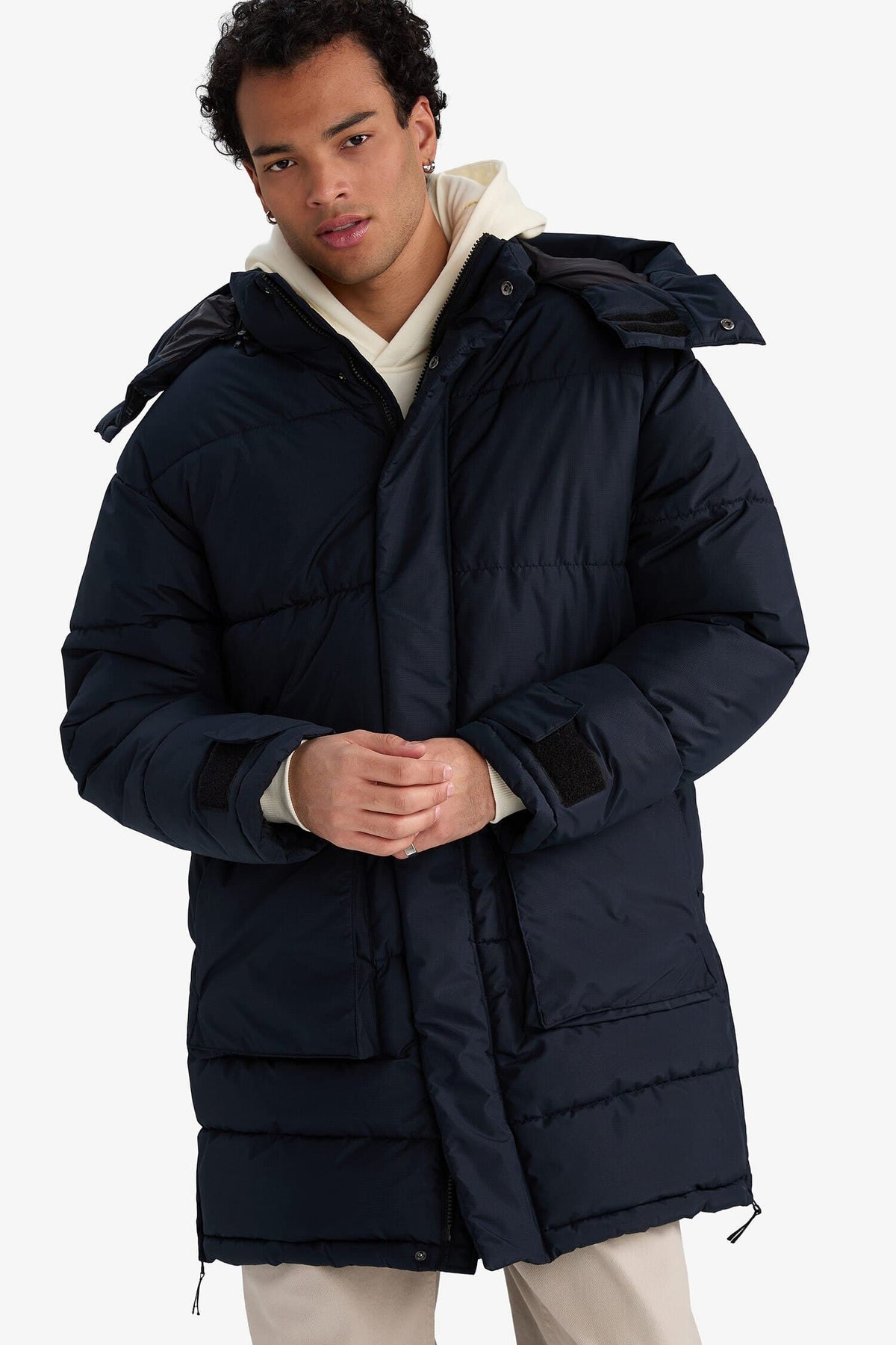 Water Repellent Hooded Parka Coat