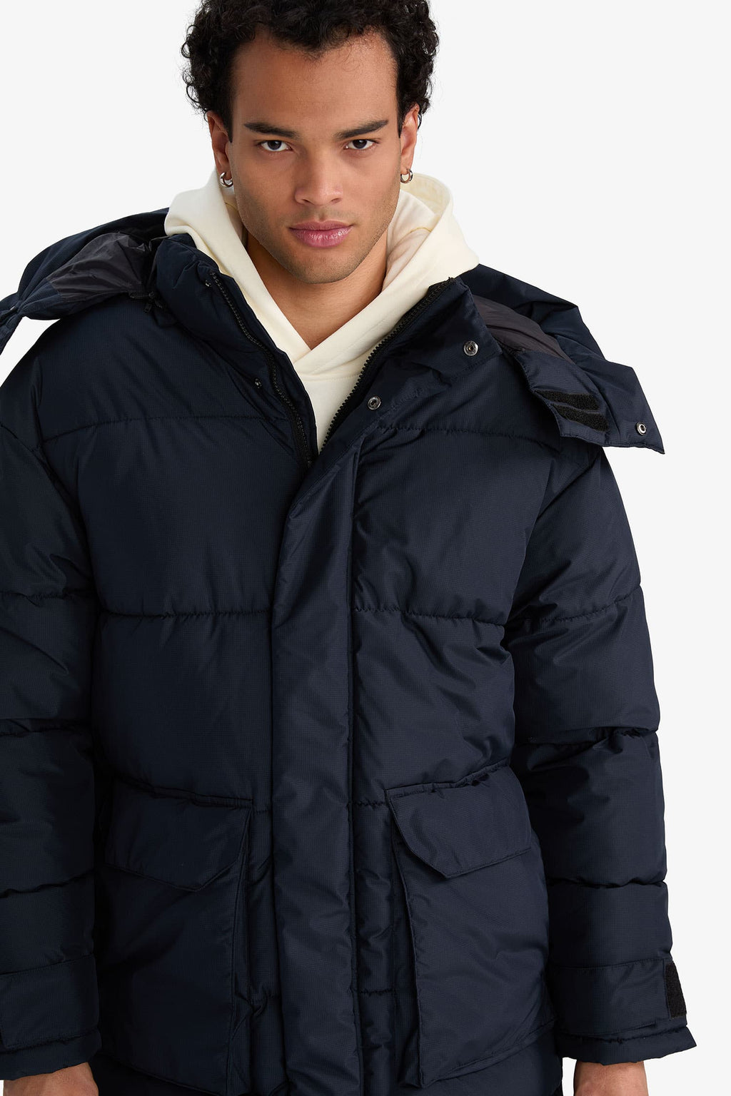Water Repellent Hooded Parka Coat