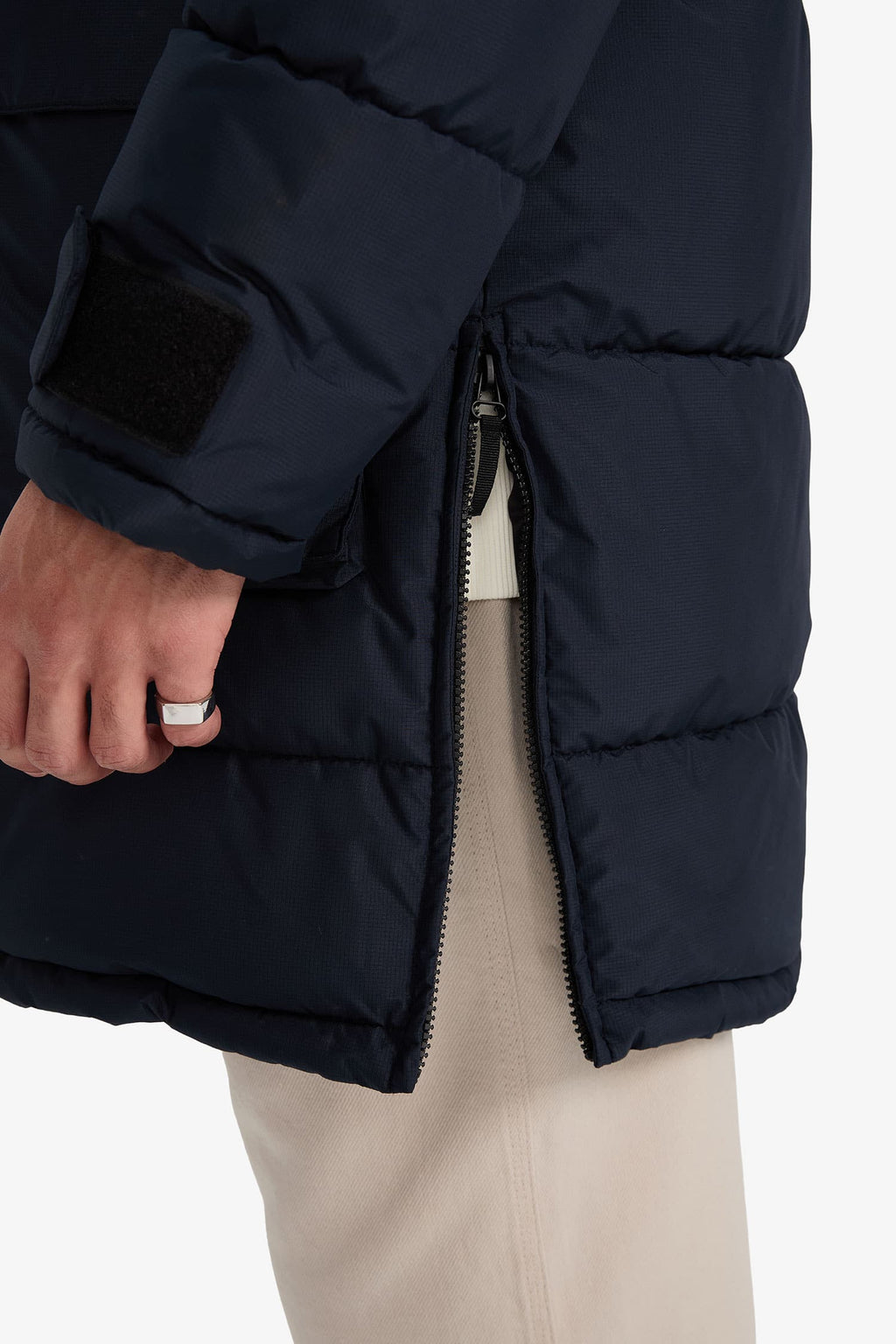 Water Repellent Hooded Parka Coat