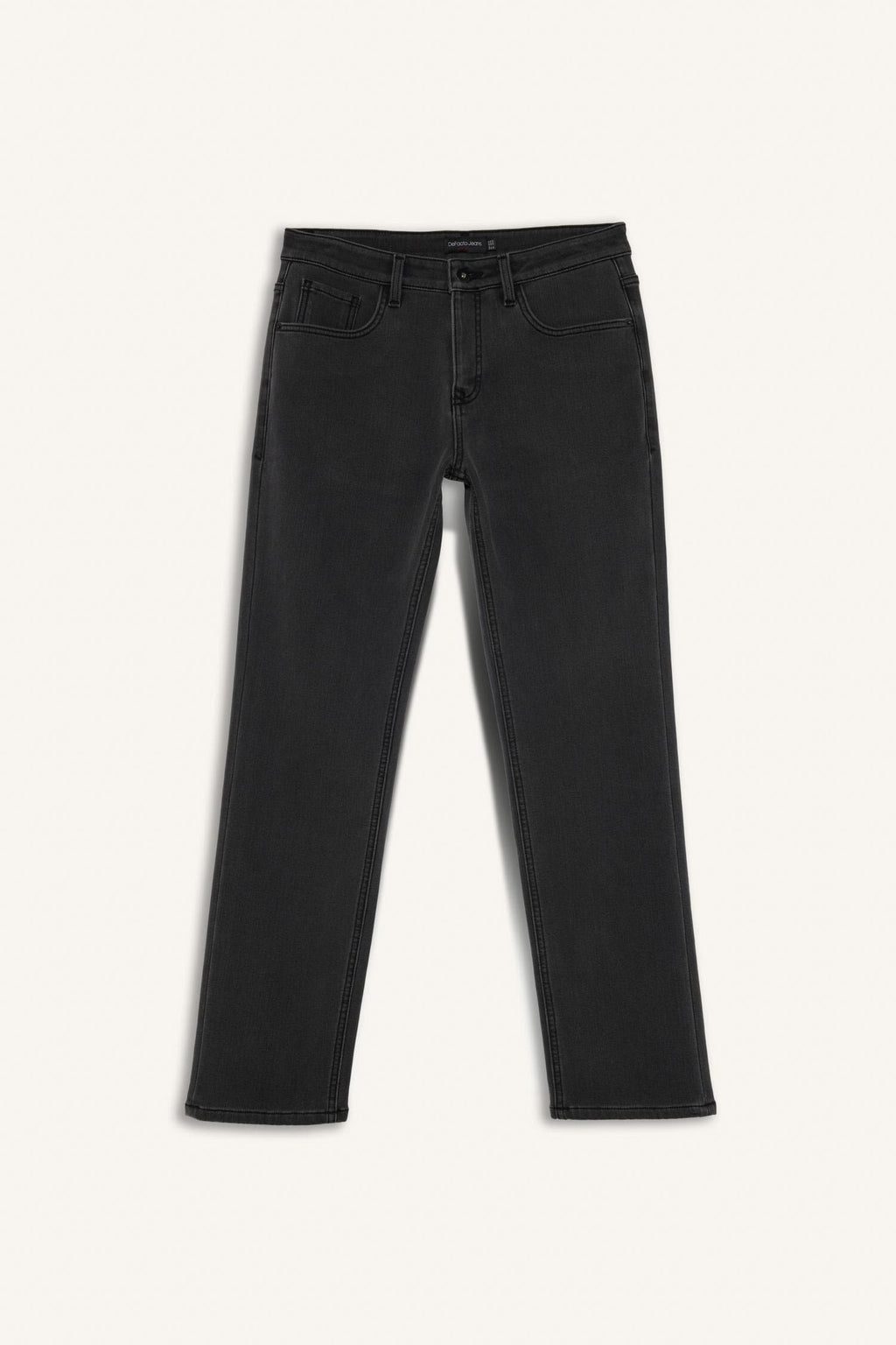 Diago Comfort Fit High Waist Wide Leg Straight Leg Thermal Fleece Jeans