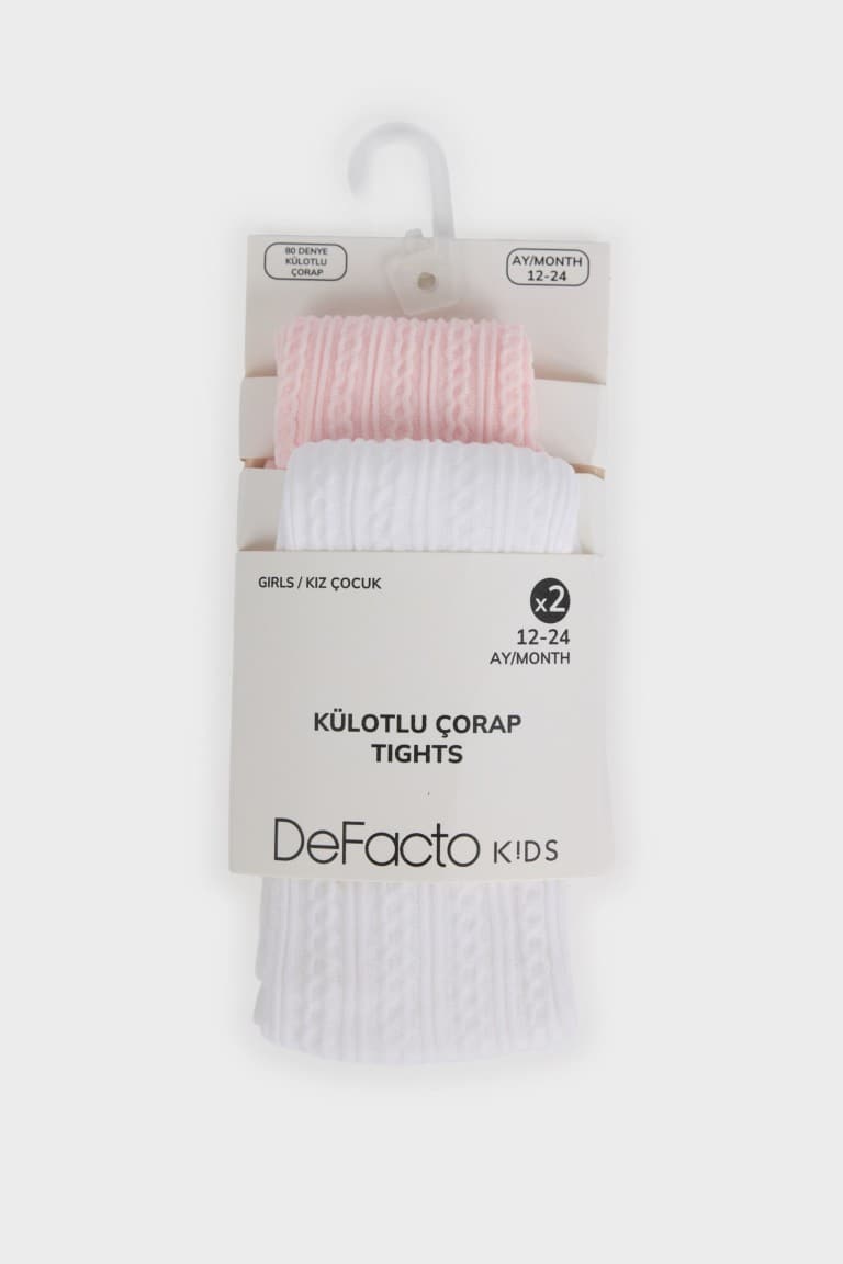 Baby Girl 2 Pack 60 Denier Pantyhose Main image