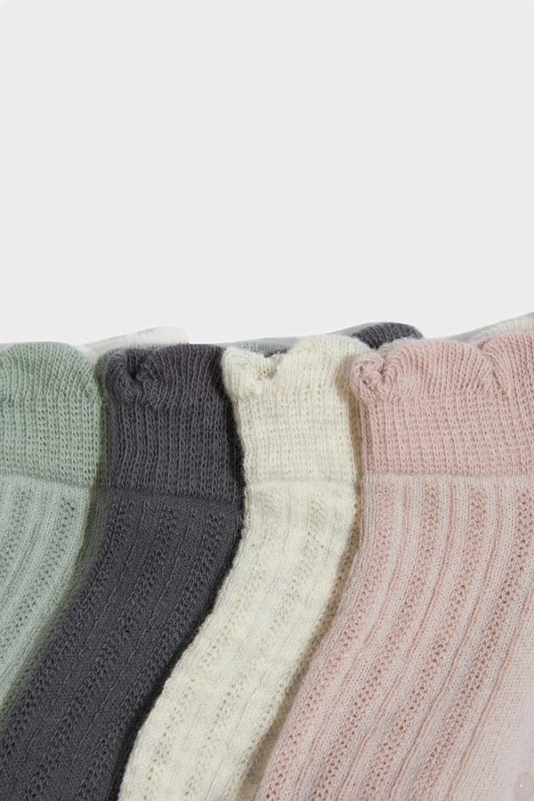 Non-Slip Sole 5 Pack Cotton Booties Socks Baby Girl