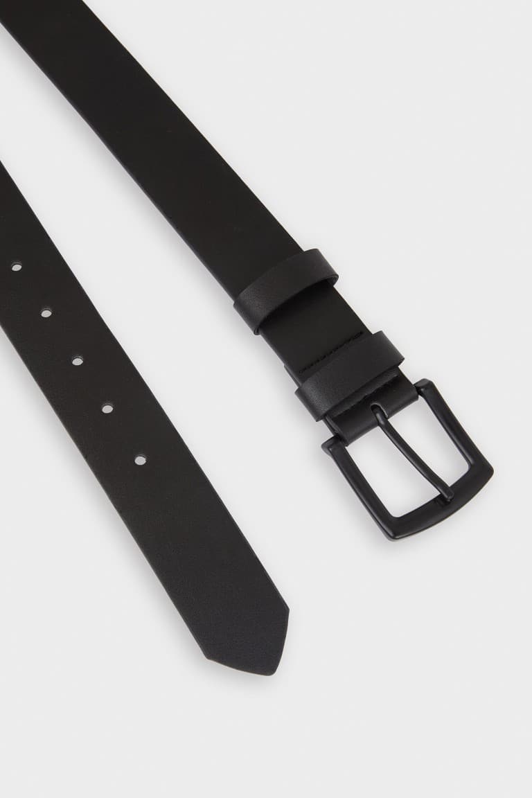 Men Rectangle Buckle Faux Leather Daily Belt Secondary image