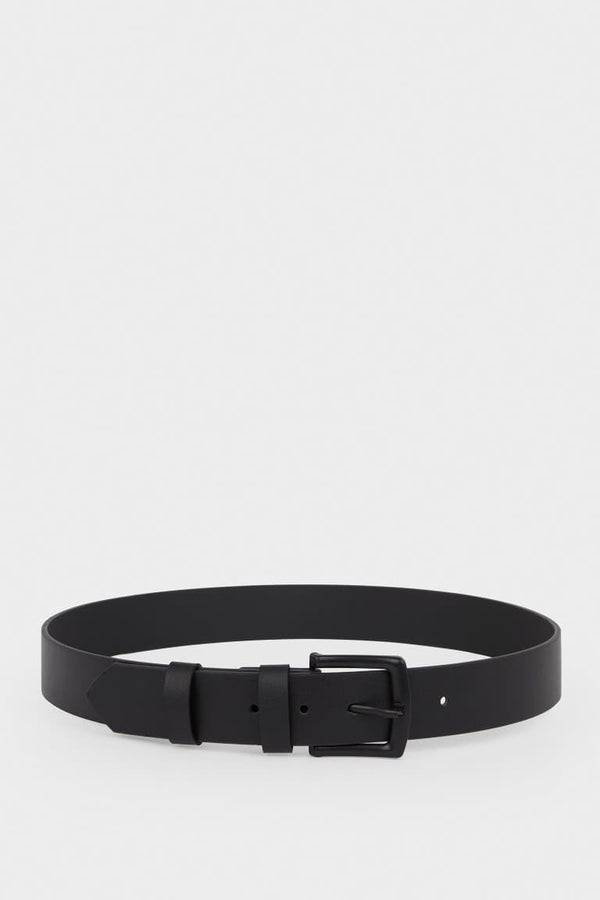 Men Rectangle Buckle Faux Leather Daily Belt