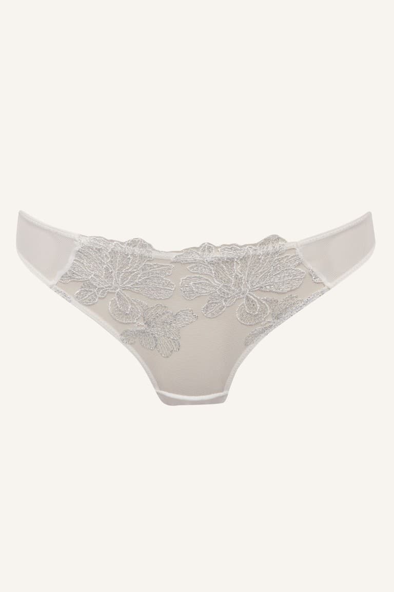 Lace Detailed Tulle Brief Panties