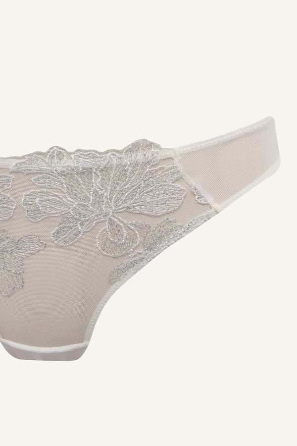 Lace Detailed Tulle Brief Panties
