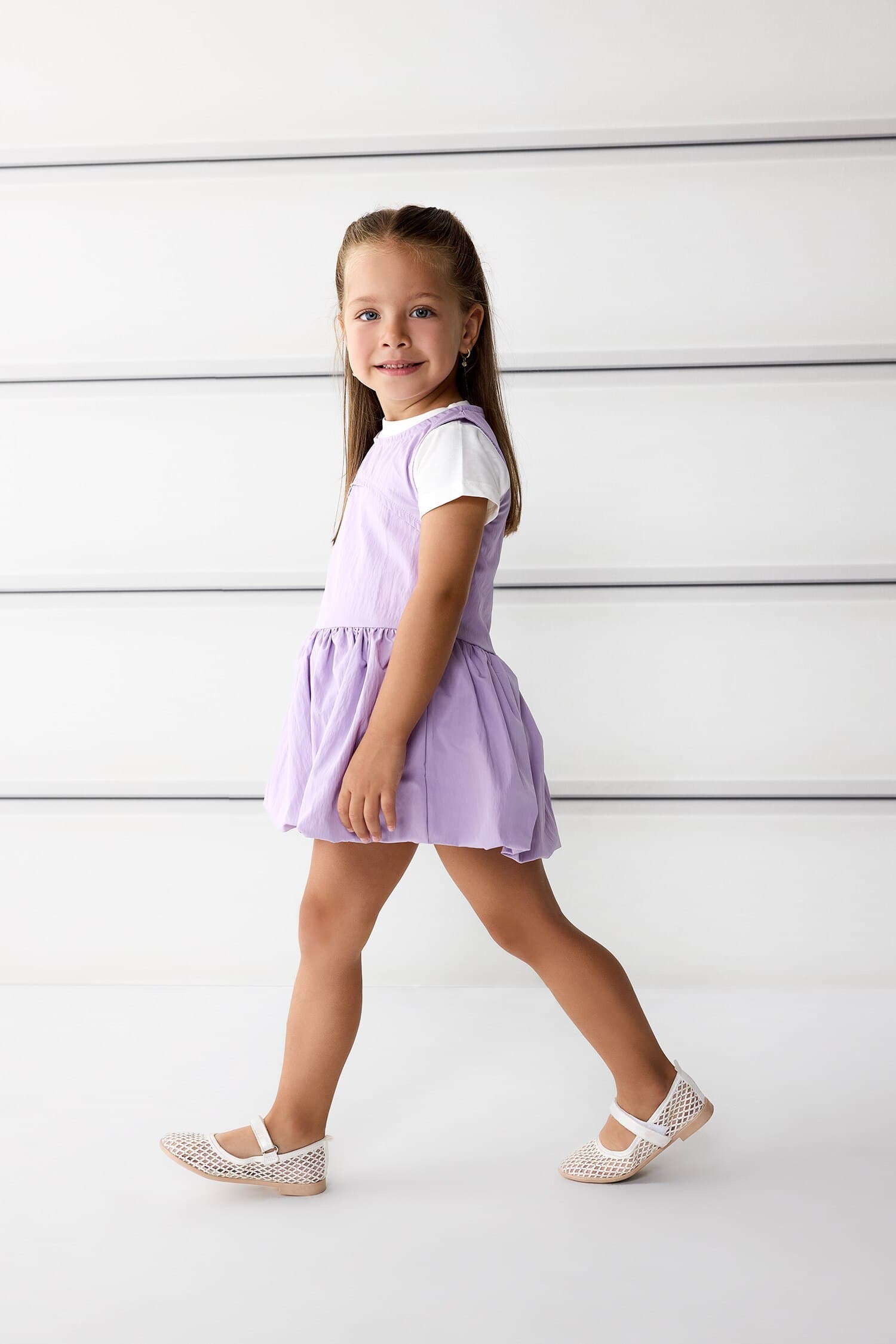 2 Sets Basic Plain Short Sleeve T-Shirt Parachute Dress Baby Girl Secondary image