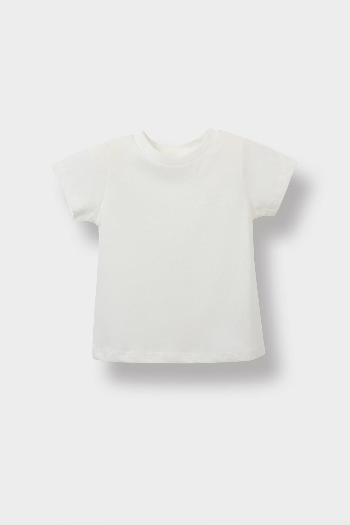 2 Sets Basic Plain Short Sleeve T-Shirt Parachute Dress Baby Girl