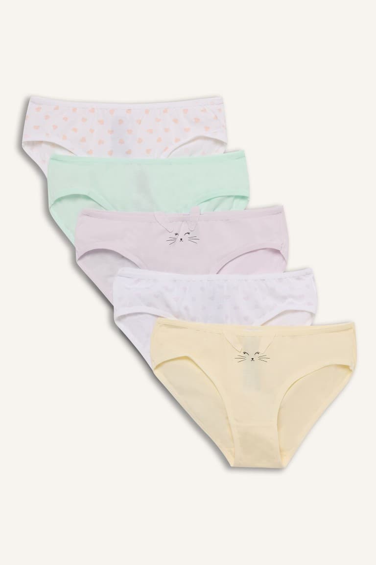 Animal Patterned 5-Pack Underwear Girl Main image