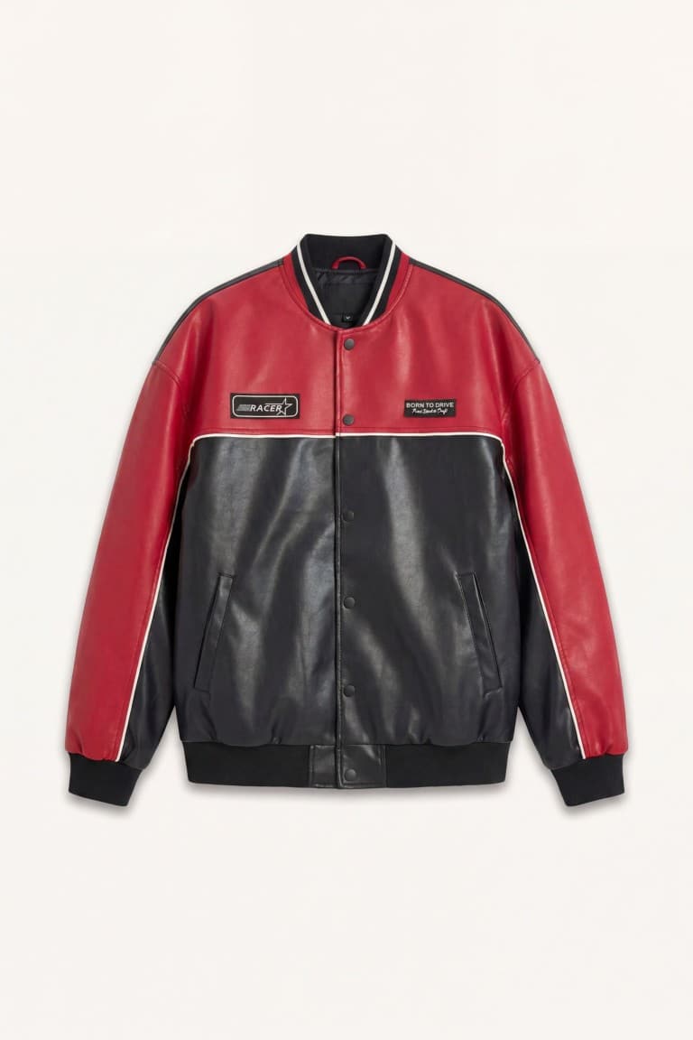 Oversize Fit Faux Leather Jacket