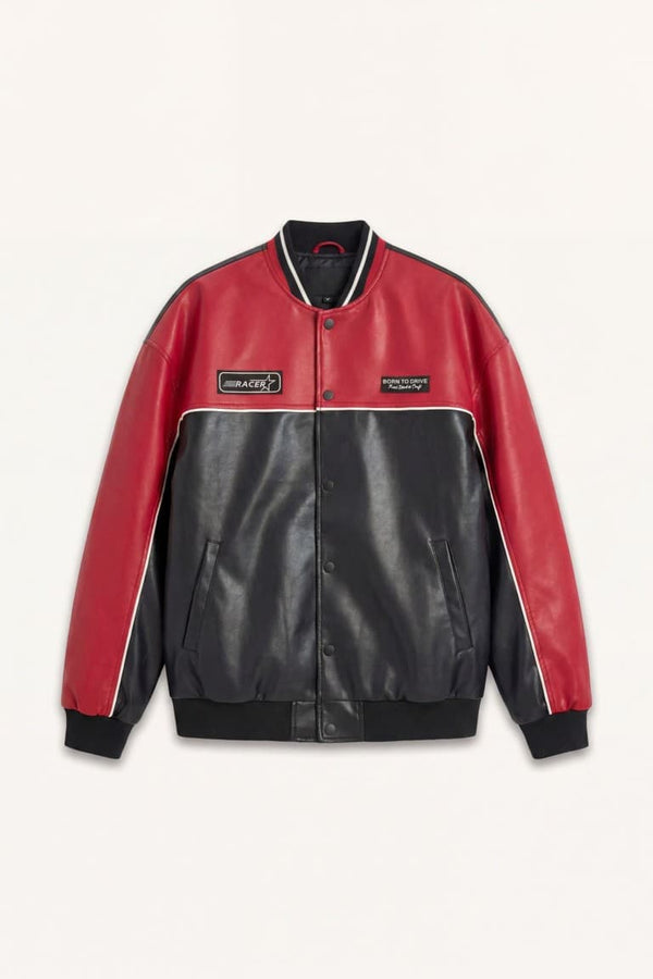 Oversize Fit Faux Leather Jacket