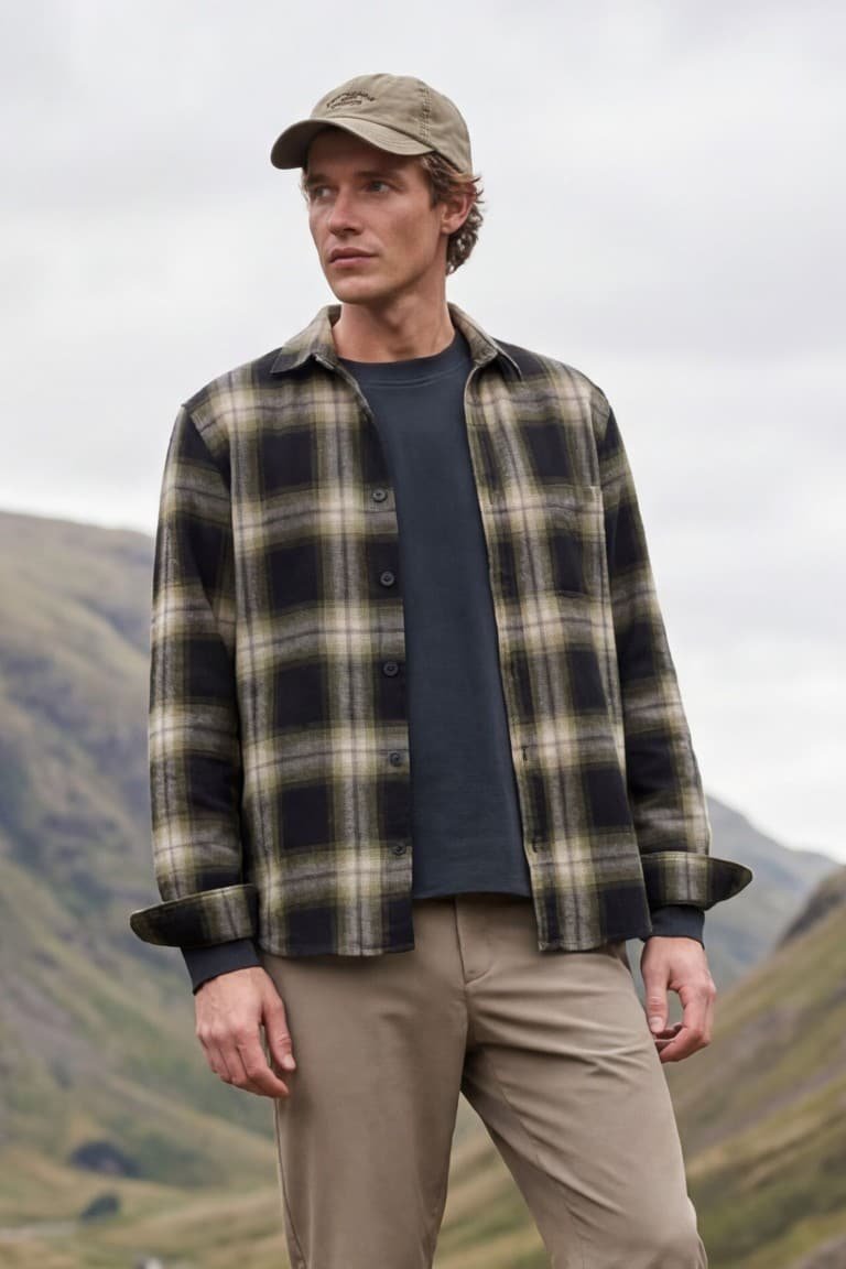 100% Cotton REGULAR FIT Flannel Shirt Main image
