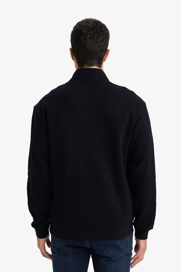 Stand-Up Collar Half Zipper Sweatshirt