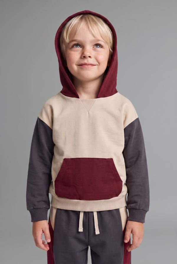 100% Cotton Label Printed Thin Sweatshirt Fabric 2 Sets Baby Boy