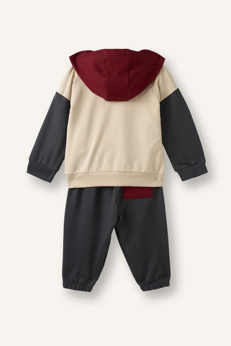 100% Cotton Label Printed Thin Sweatshirt Fabric 2 Sets Baby Boy