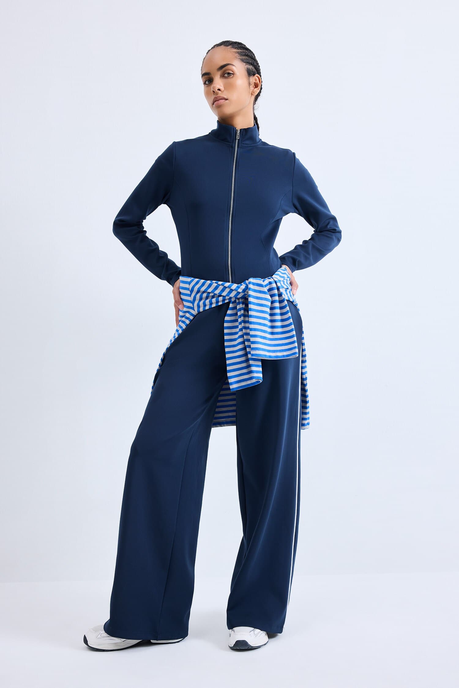 Standard Fitt Stand-Up Collar Scuba Diver Fabric Cardigan Secondary image