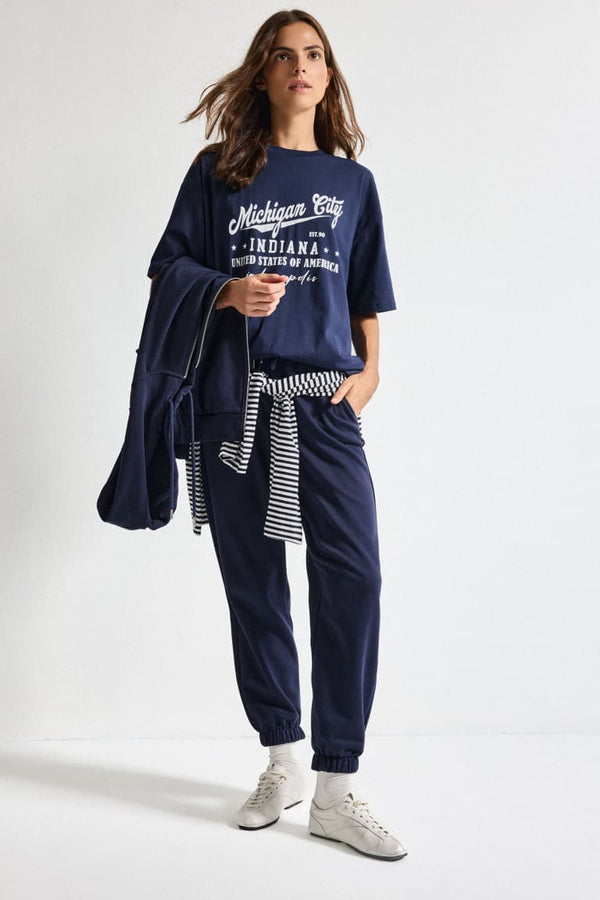 Basic Plain Pocketed Waist Tied Thick Jogger Sweatpants