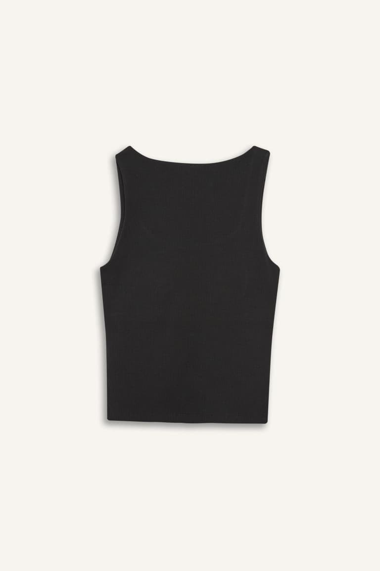 U Neck Strappy Rib Undershirt