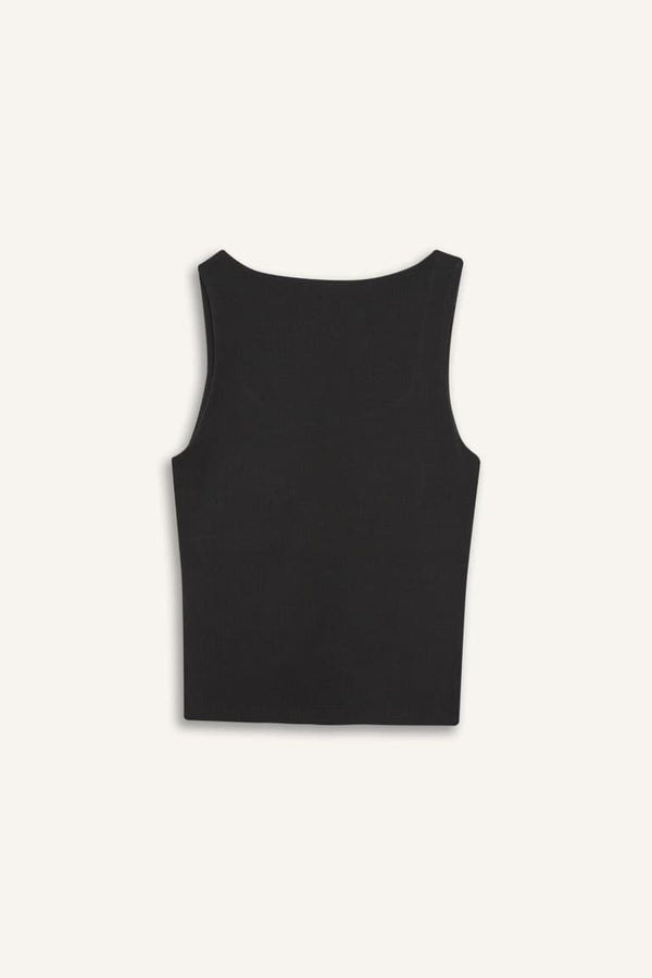 U Neck Strappy Rib Undershirt