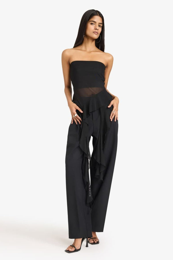 Baggy Fit Zippered Regular Waist Standard Size Pants