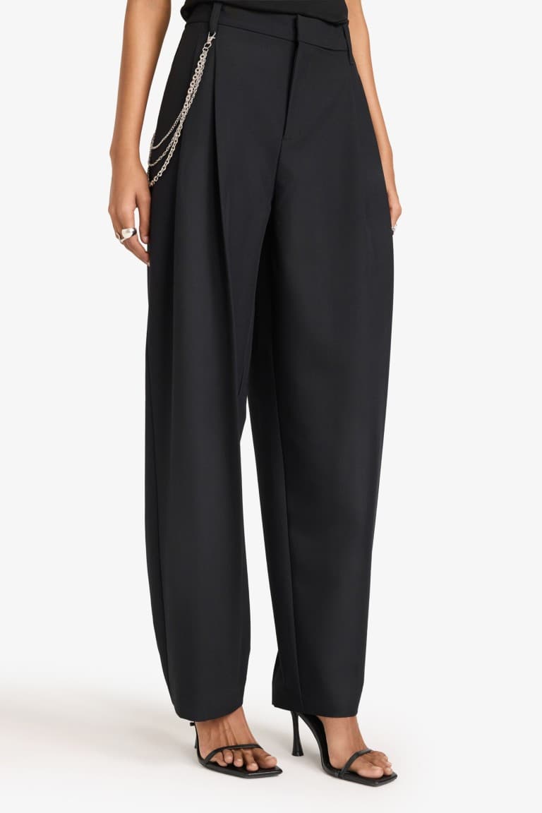 Baggy Fit Zippered Regular Waist Standard Size Pants