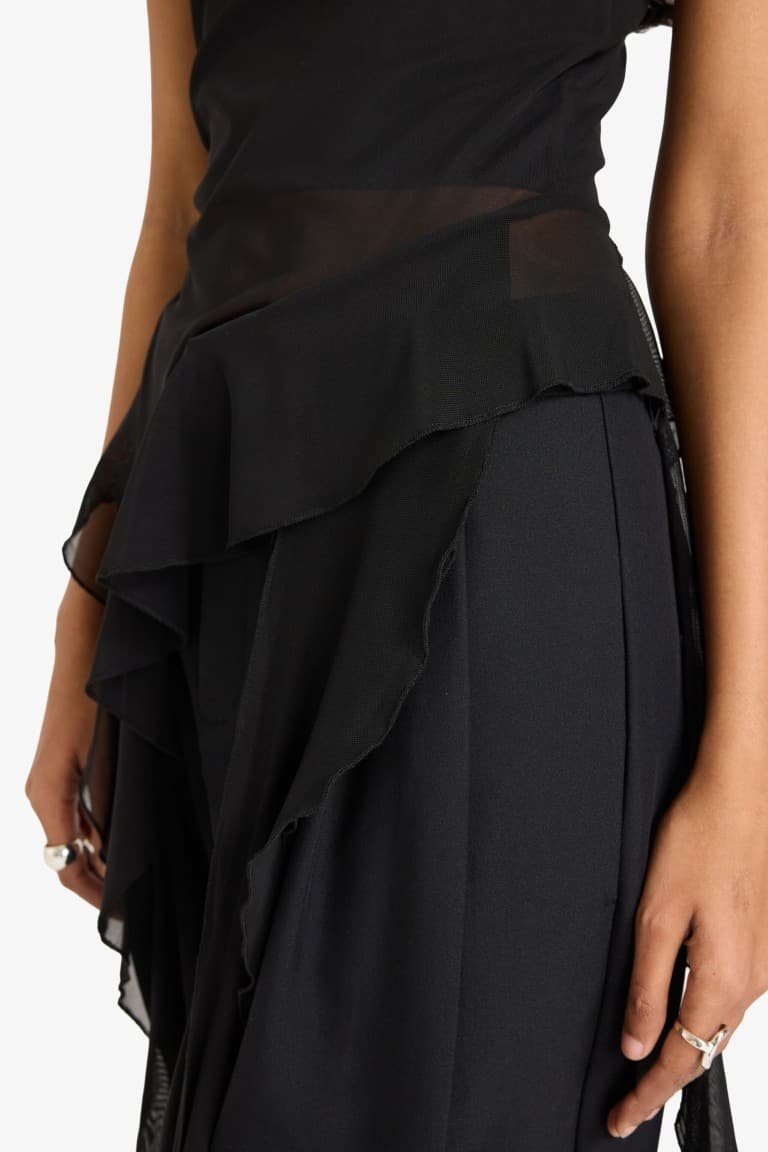 Baggy Fit Zippered Regular Waist Standard Size Pants