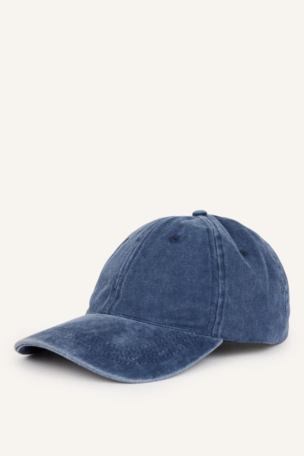 Mens Cotton Cap Navy Blue Hat
