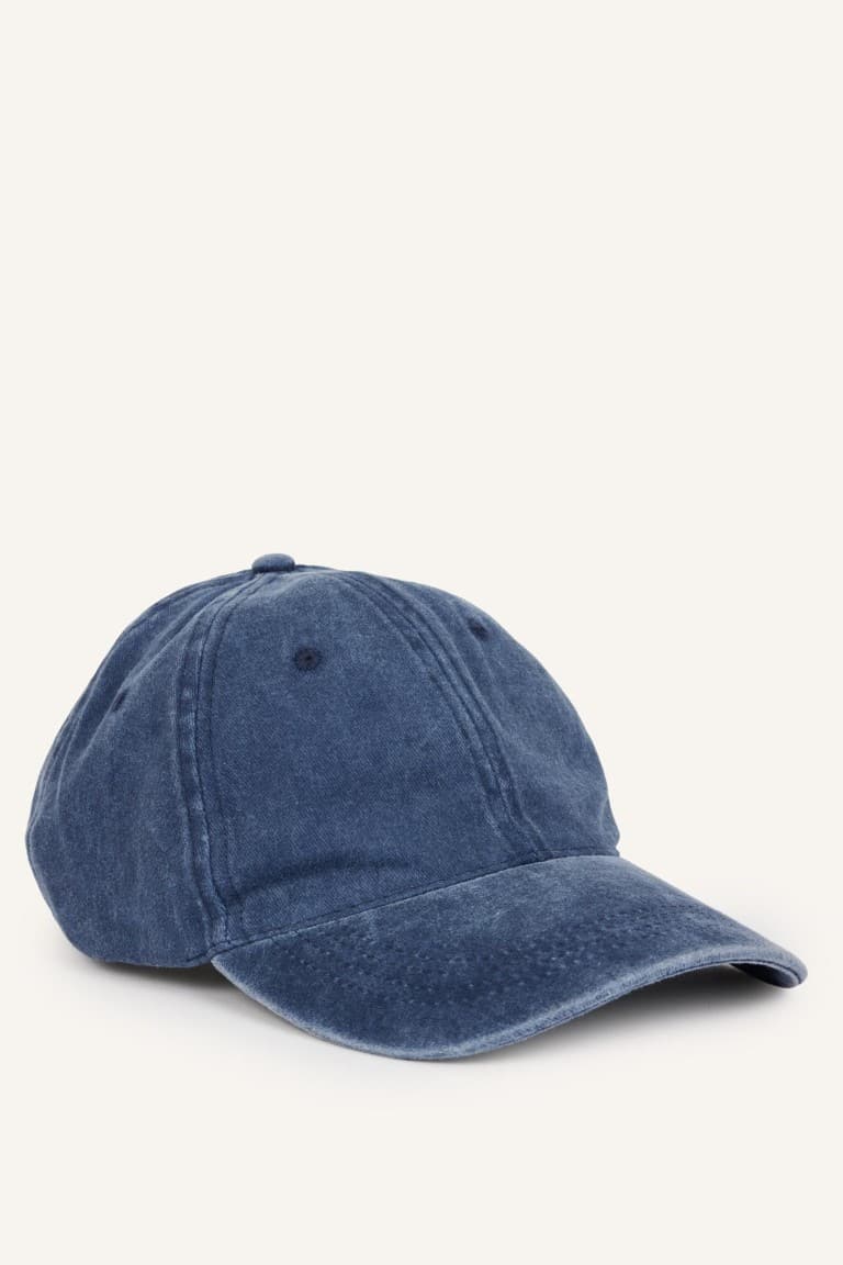Mens Cotton Cap Navy Blue Hat