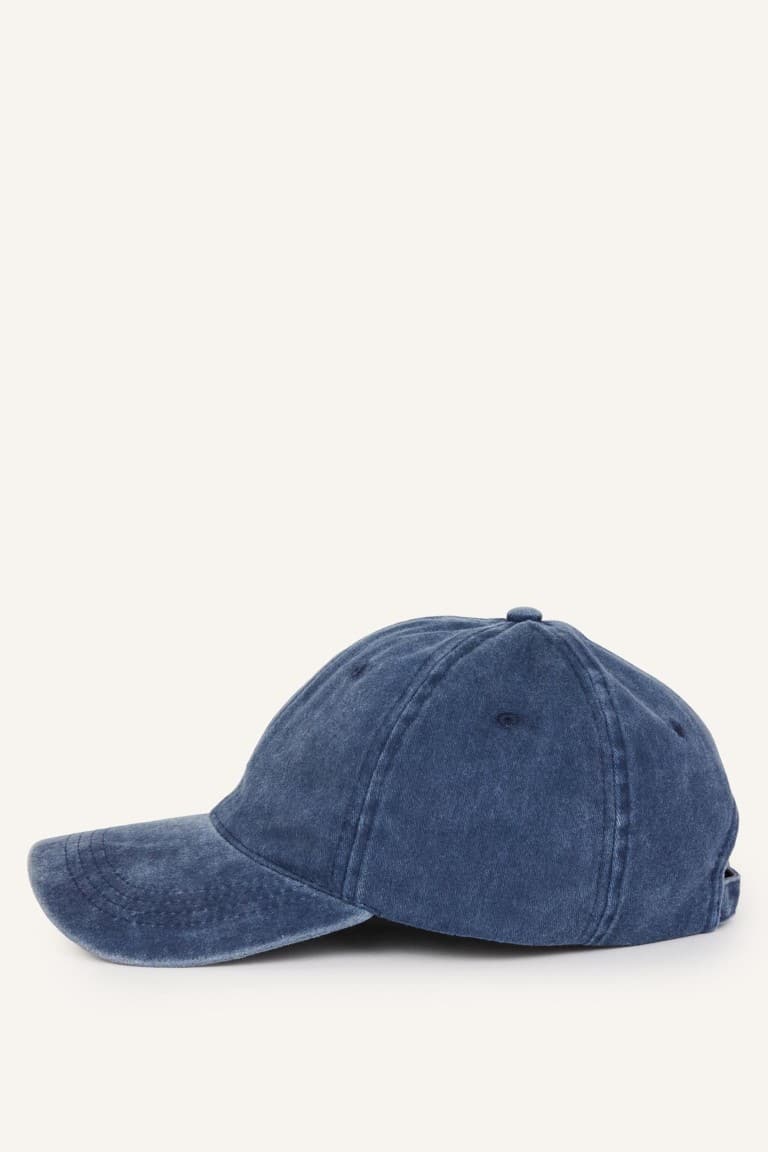 Mens Cotton Cap Navy Blue Hat