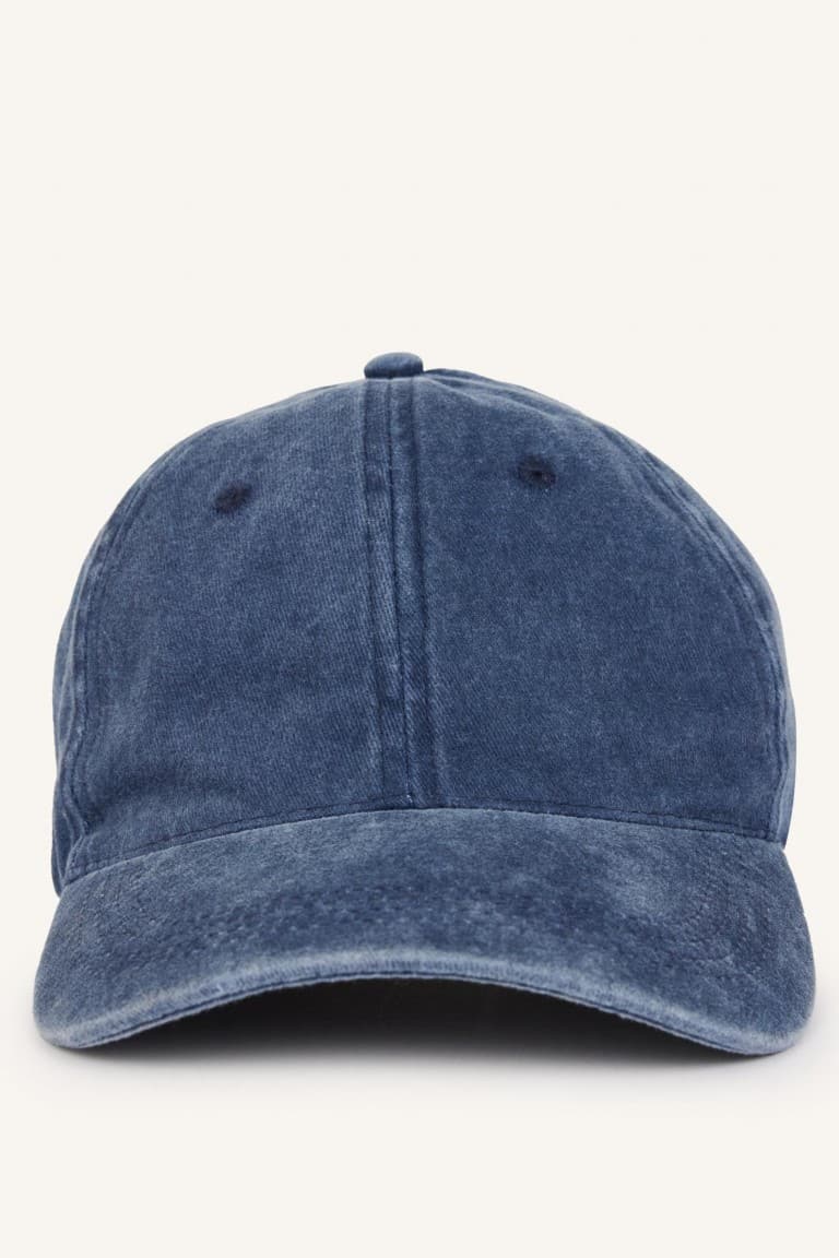 Mens Cotton Cap Navy Blue Hat