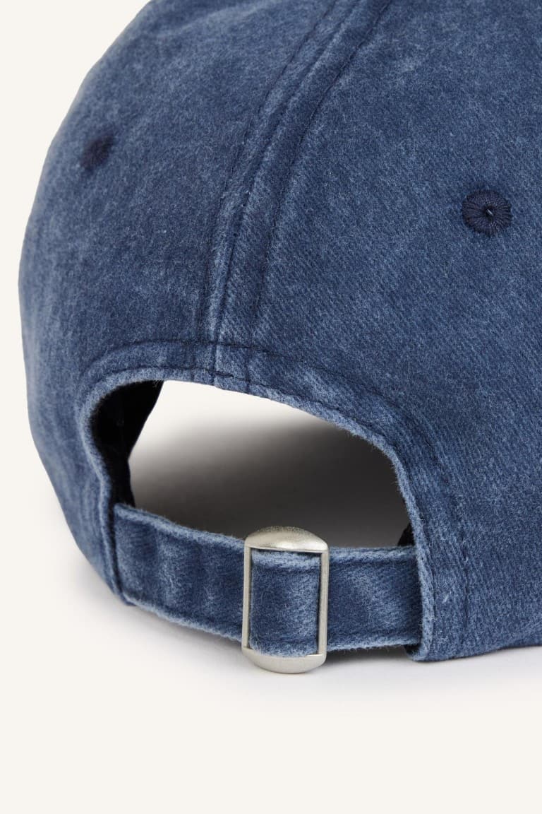 Mens Cotton Cap Navy Blue Hat