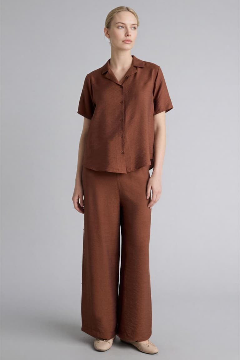 Relax Fit Wide Leg Trousers Main image