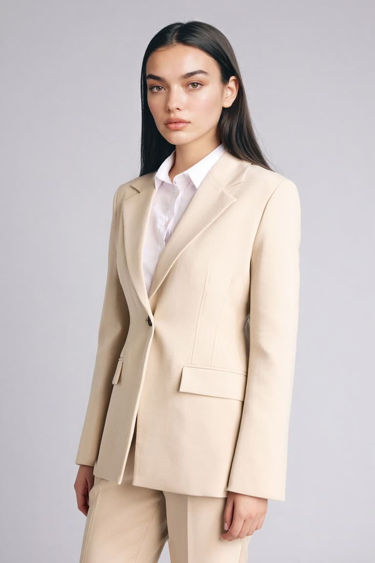 Fitted Jacket Collar Blazer Jacket