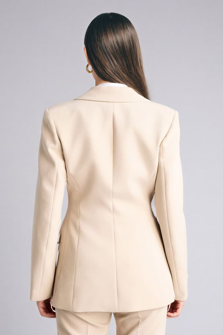 Fitted Jacket Collar Blazer Jacket