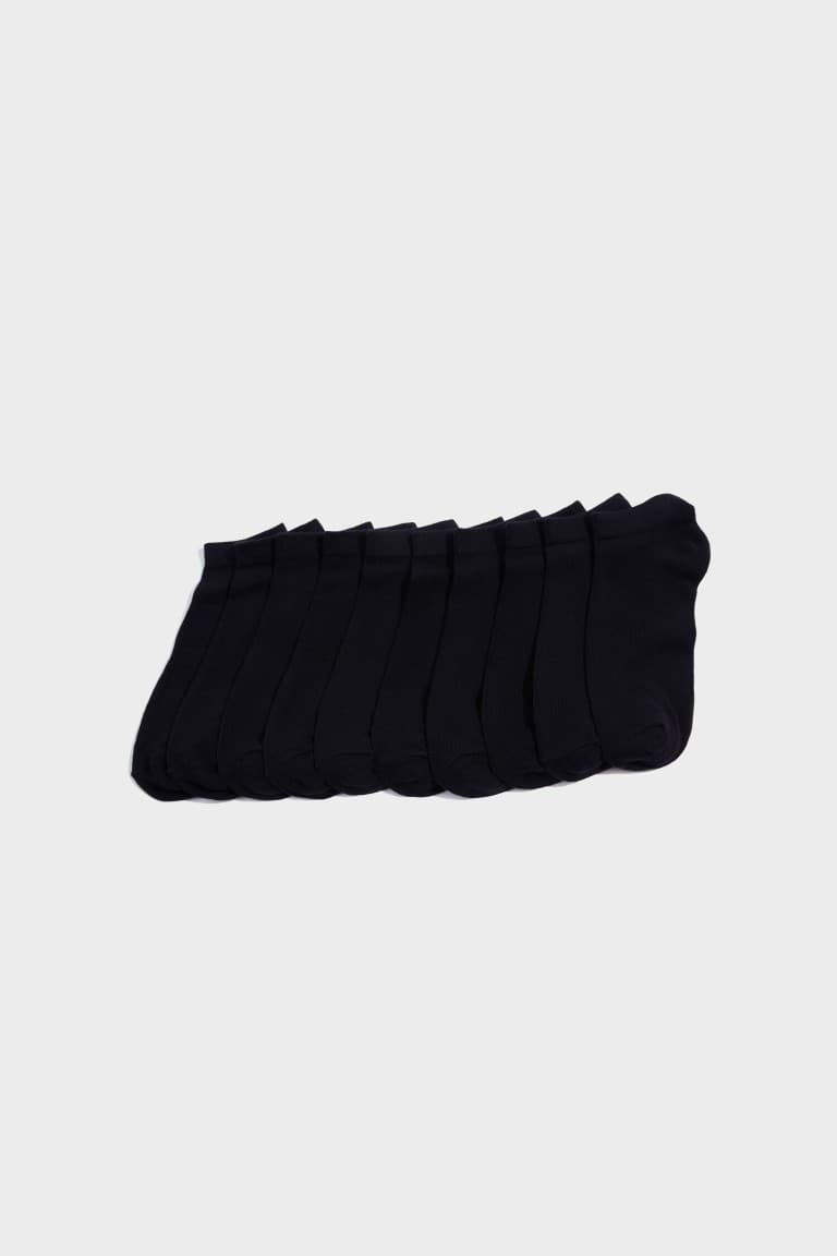 Mens 10 Pack Cotton Booties Socks
