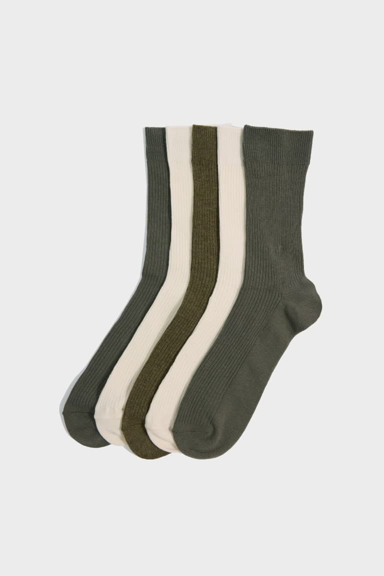 Men 5-Pack Cotton Long Socks