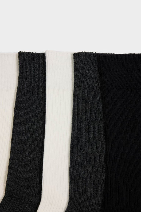 Men 5-Pack Cotton Long Socks