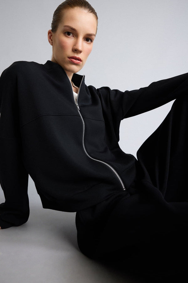 Half Turtleneck Modal Cardigan