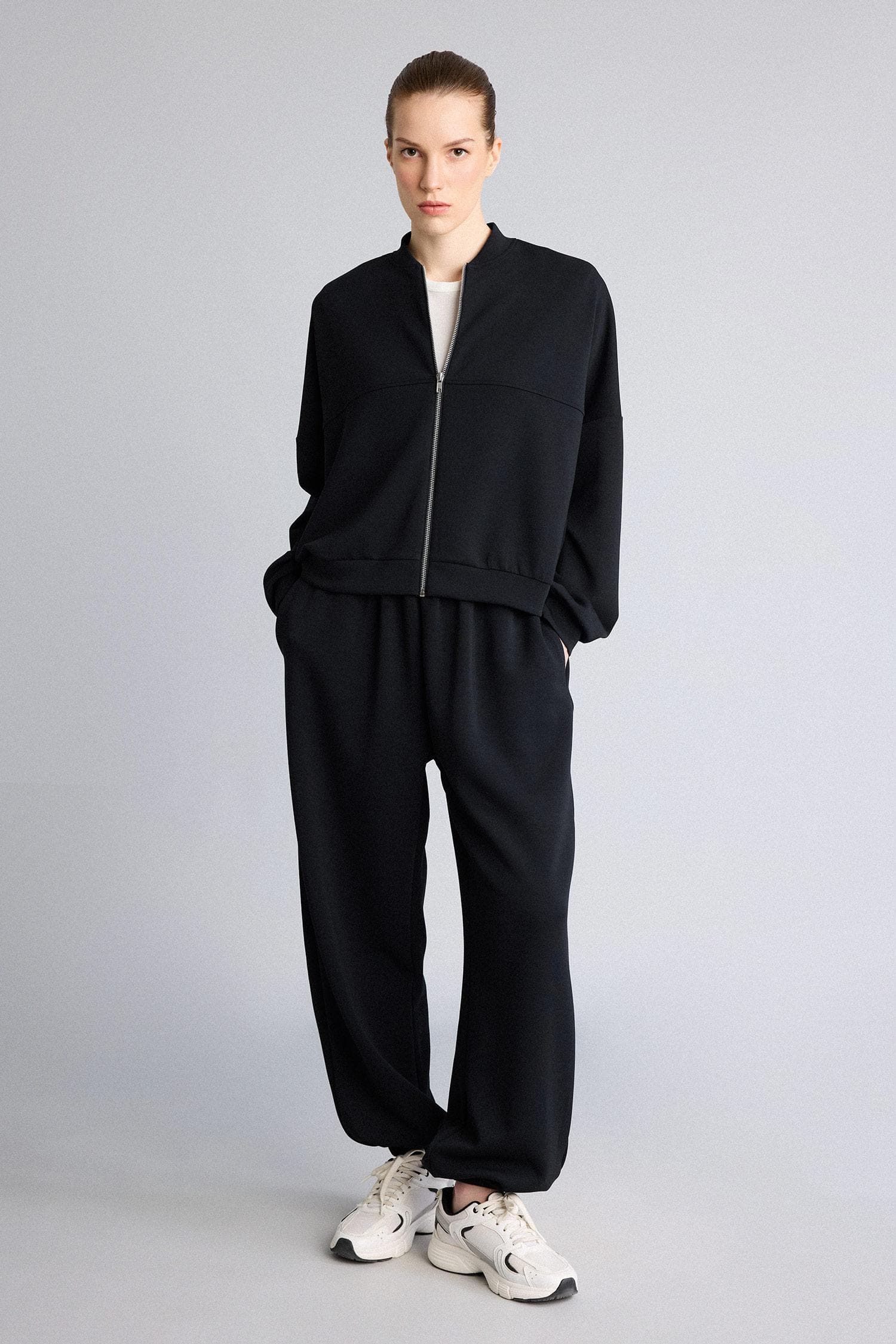 Half Turtleneck Modal Cardigan Secondary image