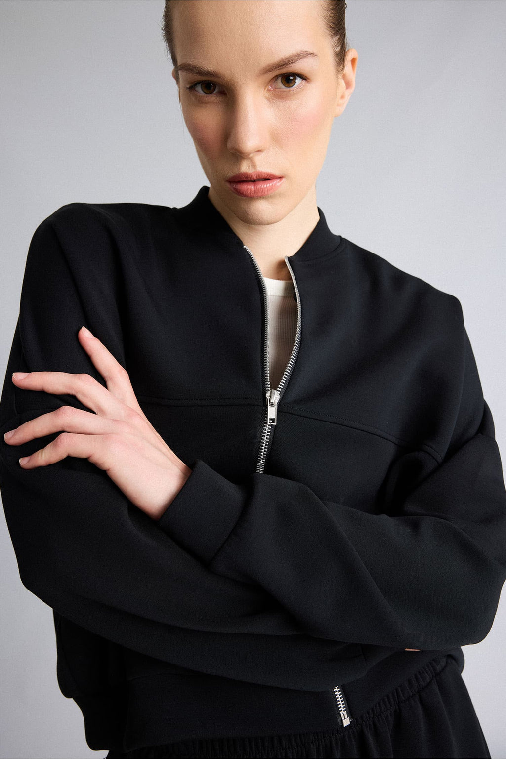 Half Turtleneck Modal Cardigan