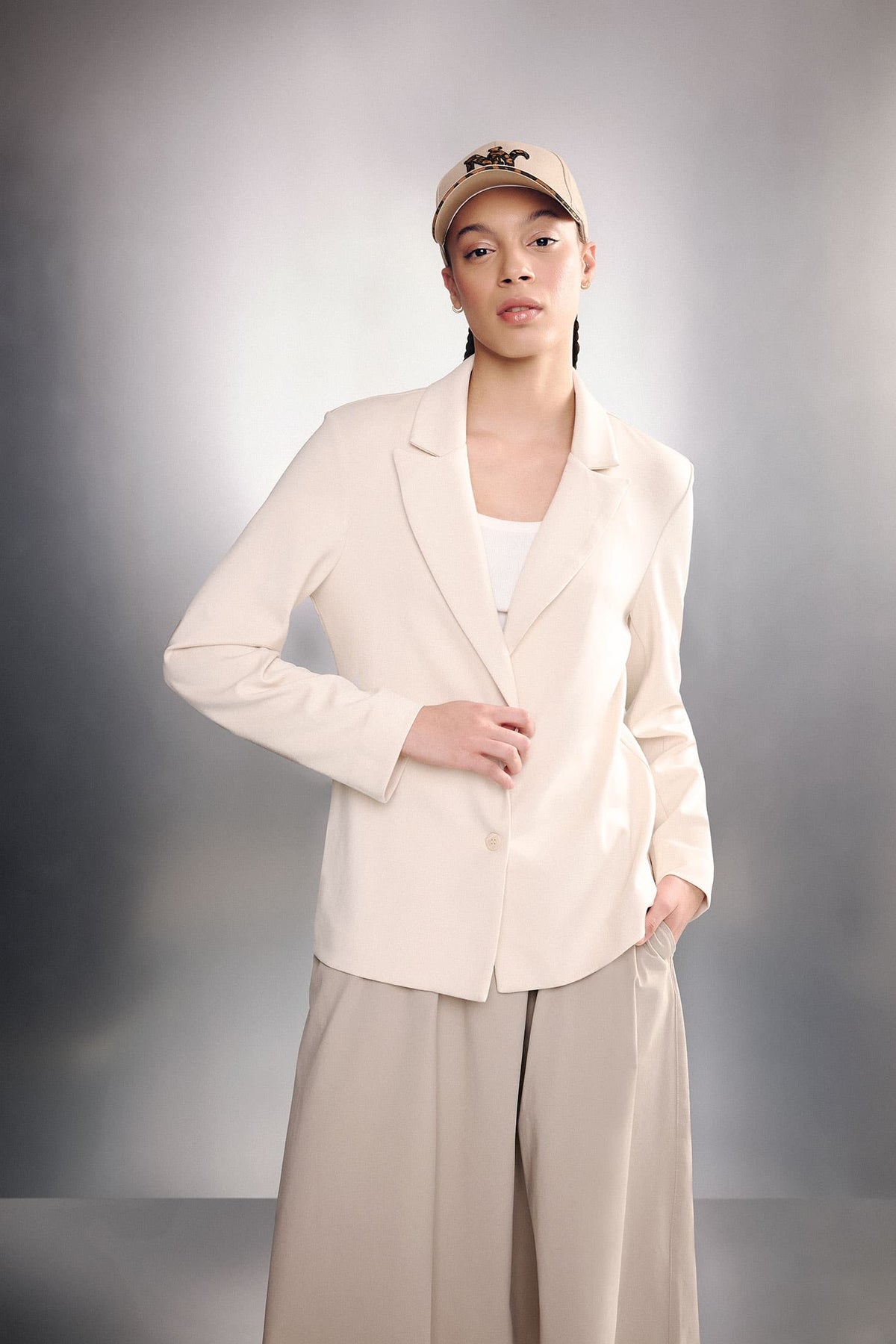 Ultra Soft Standard Fit Jacket Collar Blazer Jacket Main image